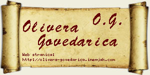 Olivera Govedarica vizit kartica